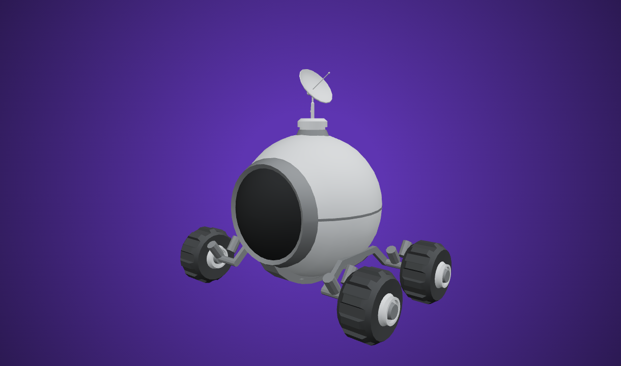 Round Rover - Free 3D Model By Quaternius - Poly Pizza