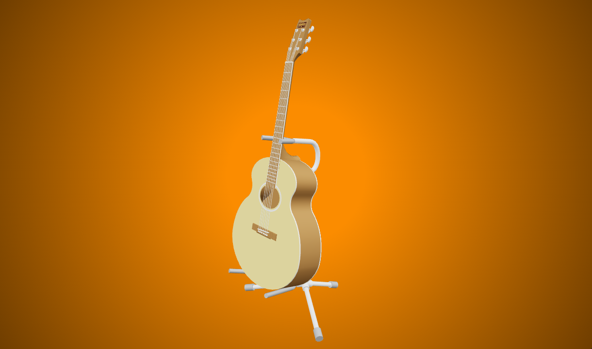 Acoustic Guitar - Free 3D Model By Dave Edwards - Poly Pizza