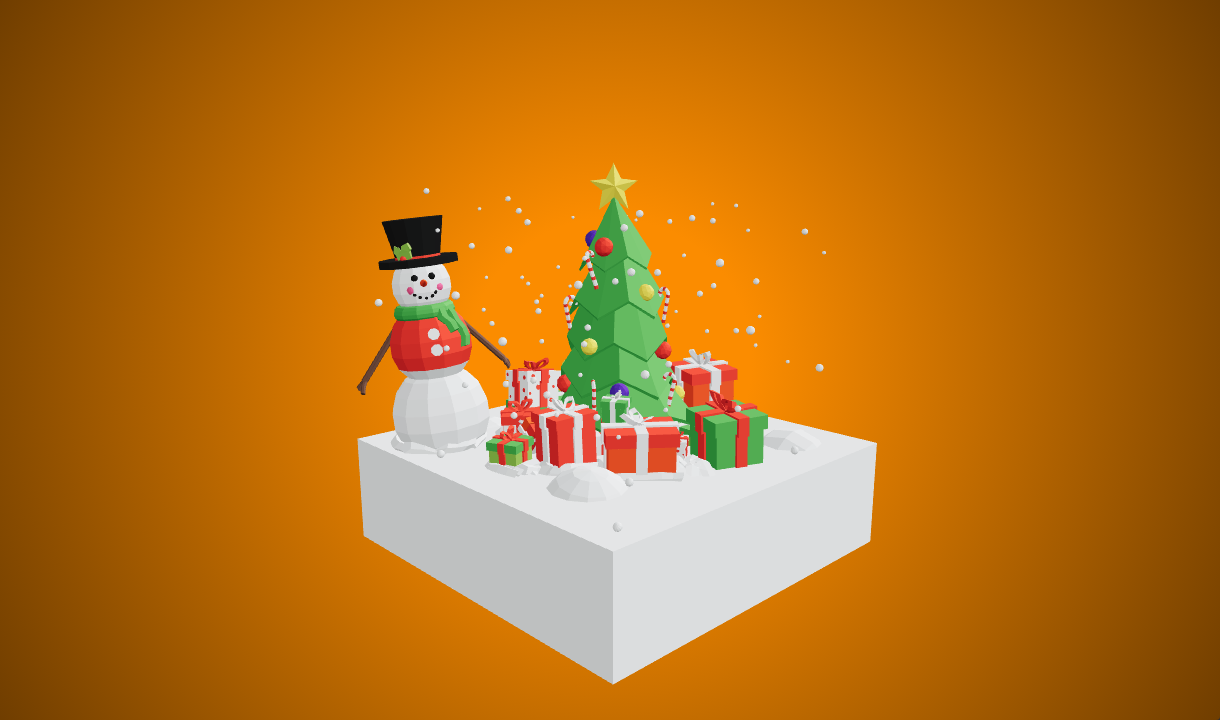 Christmas Scene Tutorial - Free 3D Model By Alex Safayan - Poly Pizza