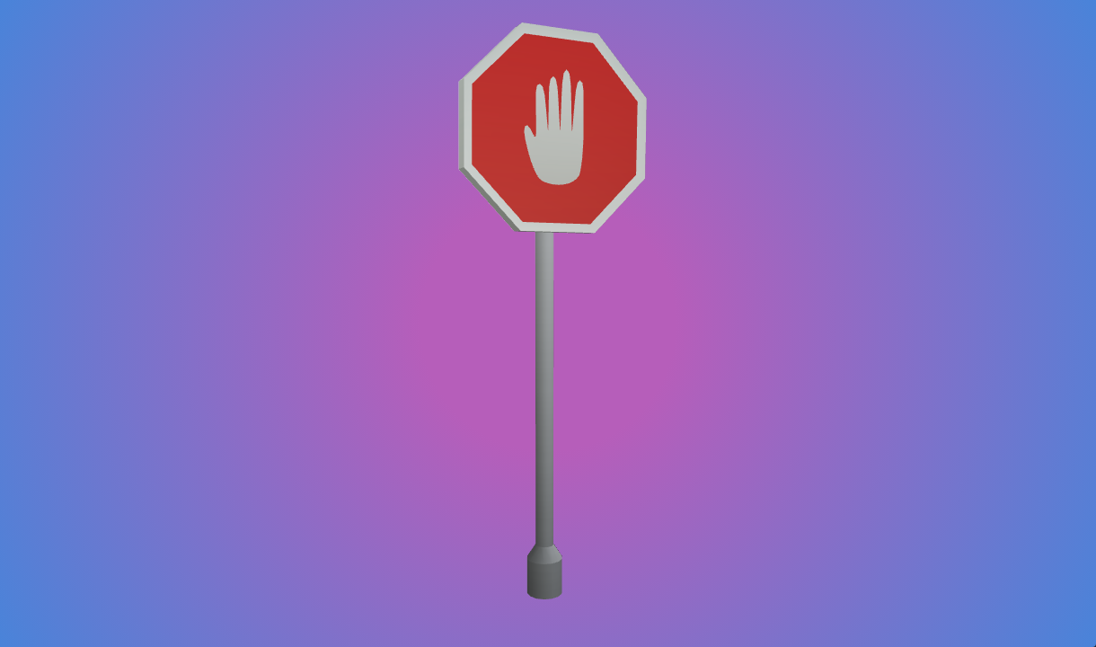 Stop Low Poly Stop Sign - Free 3D Model By J-Toastie - Poly Pizza