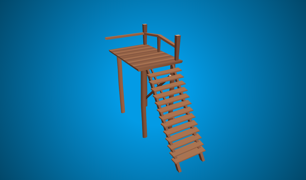 Stairs - Free 3D Model By Pixel - Poly Pizza
