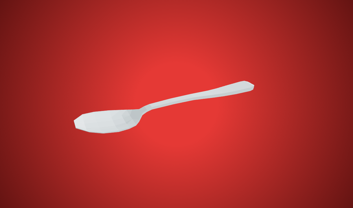Spoon Poly Spoon - Free 3D Model By Zoe XR - Poly Pizza