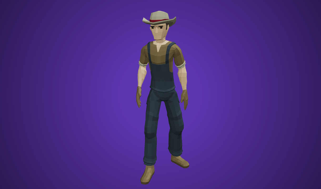 Farmer - Free 3D Model By Quaternius - Poly Pizza