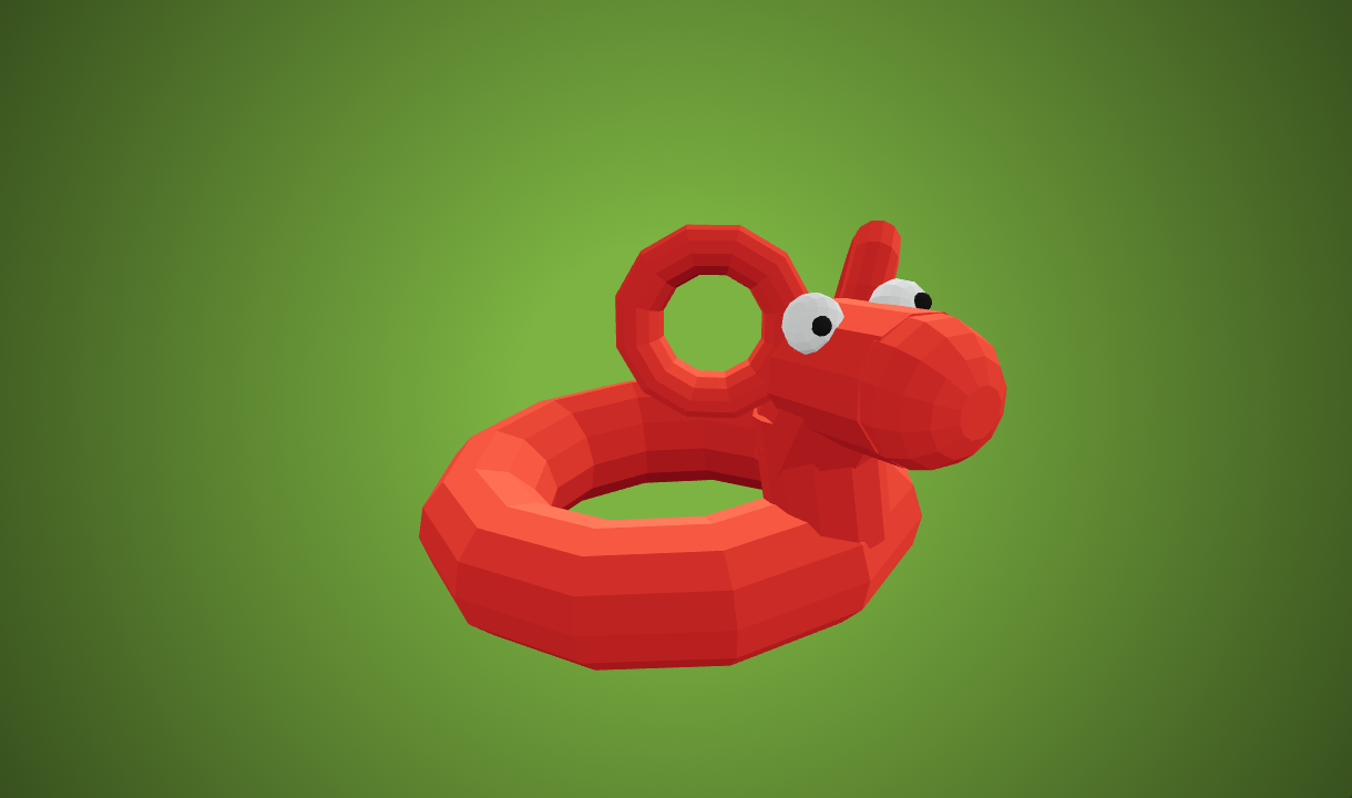 Inflatable water tube - Free 3D Model By Franco Ricci - Poly Pizza