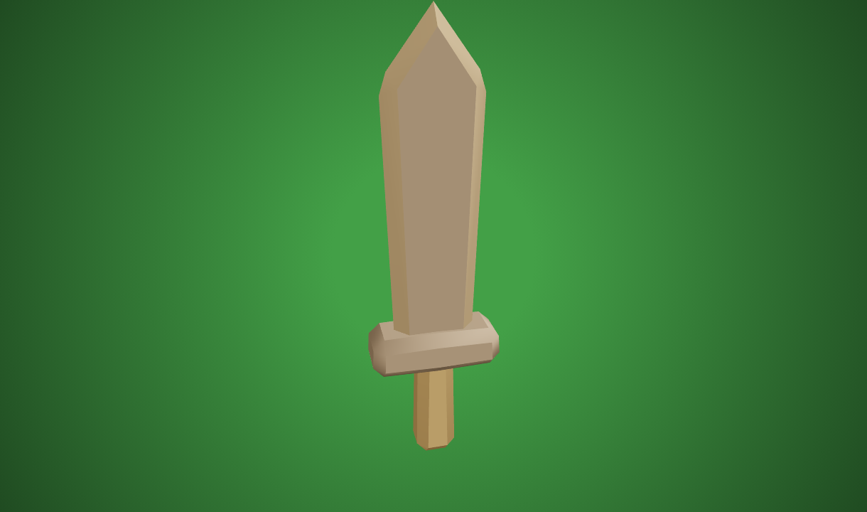 Wooden Sword - Free 3D Model By Quaternius - Poly Pizza