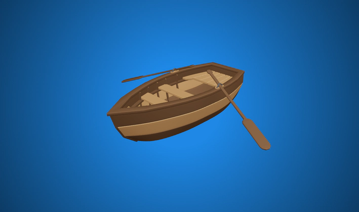 Stylized Boat 3D Model