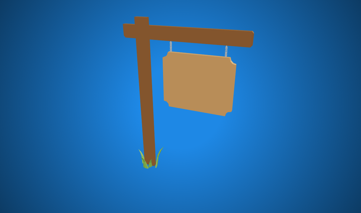 Wooden Sign - Free 3D Model By iPoly3D - Poly Pizza
