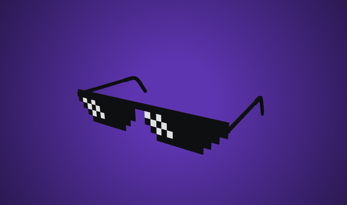 Pixel Glasses Free Model By IPoly3D Poly Pizza