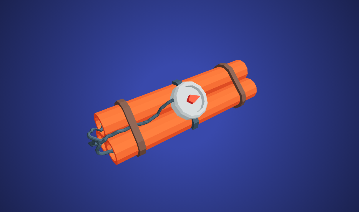Dynamite with Timer Free 3D Model By Hunter Paramore Poly Pizza