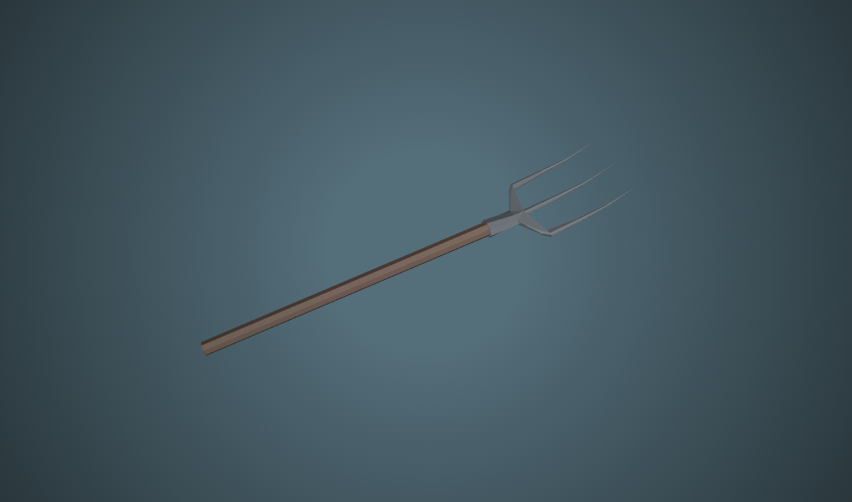 Pitchfork Free 3D Model By CreativeTrio Poly Pizza